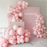 Pastel Light Pink Balloons Double Stuffed Pink Balloon Garland Arch