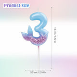 Mermaid 5th Birthday Candle,Little Mermaid Candle 5,Ocean 5 Candle