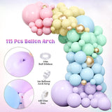 Unicorn Birthday Decorations for Girls Pastel Balloon Arch Kit Huge