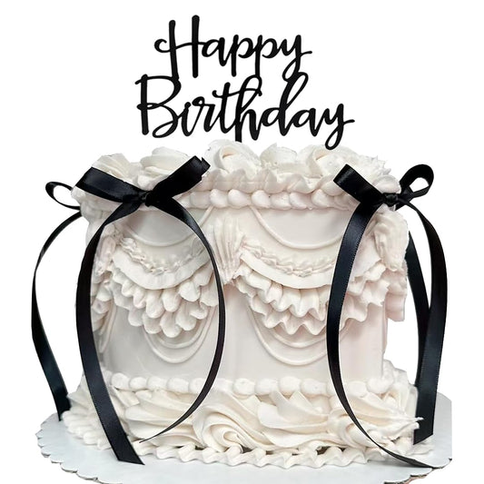 Bow Cake Topper Ribbion for Heart Cake Vintage Cake