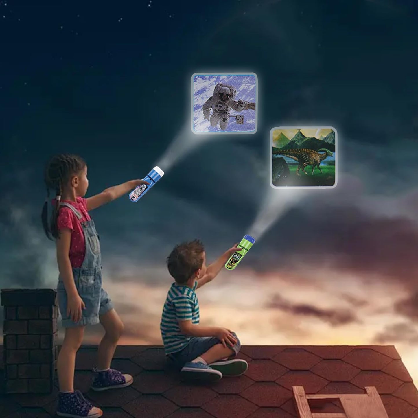 Georgie Porgy Slide Torch Projector Toys Flashlight for Kids