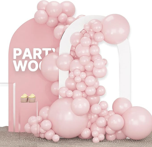 PartyWoo Baby Pink Balloons 100pcs Different Sizes of 36 18 12 10 5
