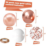 Zesliwy 50pcs Party Balloons Rose Gold Balloons, Rose Gold Metallic