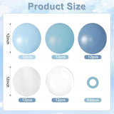 60Pcs Dusty Blue Balloons, 60Pcs 12 Inch Blue and White Balloons with