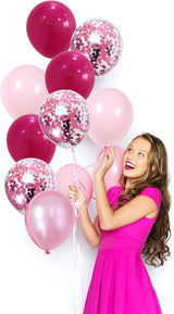 Togvu Hot Pink and Baby Pink Balloons, 60 Packs 12 Inch Premium Pink