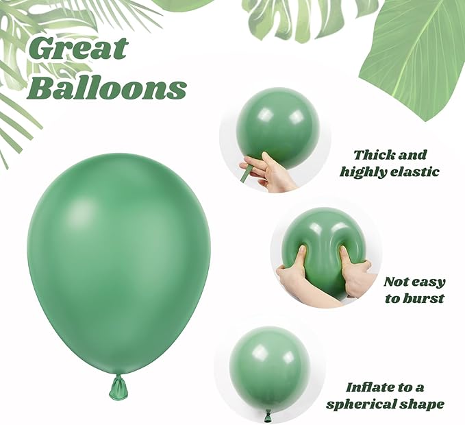 60pcs Safari Balloons, Sage Green Coffee Brown Light Brown Nude Sand