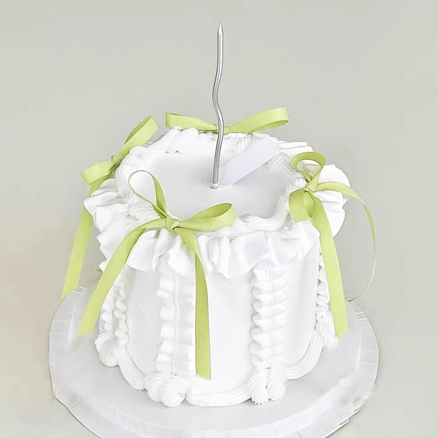 12 PCS Green Bow Cake Topper Coquette Ribbons Bows Cake for Decorating
