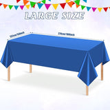 6Pcs Navy Blue Tablecloths,Disposable Plastic Tablecloth,Waterproof