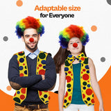 Tigerdoe Clown Costume Set – Wig, Nose, Bow Tie & Vest – 4-Piece