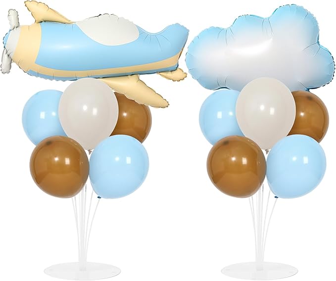 Airplane Baby Shower Birthday Party Decorations Balloons Stand Kit 2