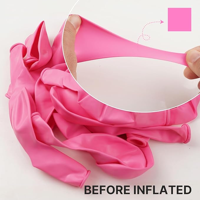 PartyWoo Pink Balloons 100pcs Different Sizes of 36 18 12 10 5 Inch