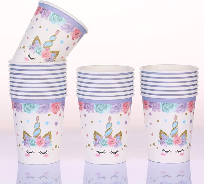 Unicorn Birthday Party Decorations Rainbow Unicorn Plates and Napkin