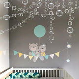 Transparent Bubble Garlands Mermaid Party Decoration Colored Blue Flat