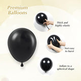 Black White and Gold balloons, 60pcs 12inch Black White Metallic Gold