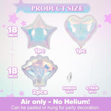 Mermaid Birthday Decorations for Girls Women Iridescent Birthday