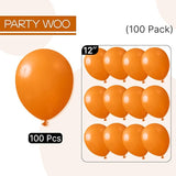 PartyWoo Burnt Orange Balloons 100pcs 12 Inch Terracotta Rust Fall