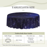 Galaxy Universe Round Tablecloth 60 Inch Starry Night Sky
