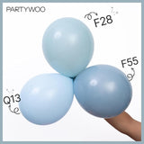PartyWoo Dusty Blue Balloons 100pcs 12 Inch Light Blue Aqua Boho