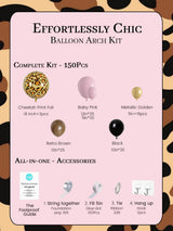 Soonlyn Cheetah Print Balloon Arch Kit,150pcs Pink Black Brown