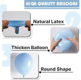 PartyWoo Pearl Light Blue Balloons 100 pcs 5 Inch Baby Pastel Blue