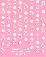 xo Fetti Iridescent Engagement Ring Garland 4 pcs 12' Bachelorette