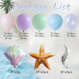 Mermaid Party Decorations 142pcs Macaron Pink and Purple Balloon