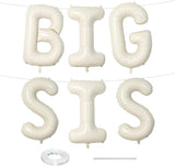 40 Inch Cream BIG SIS Balloons, Large Beige Neutral Big Sis Balloon