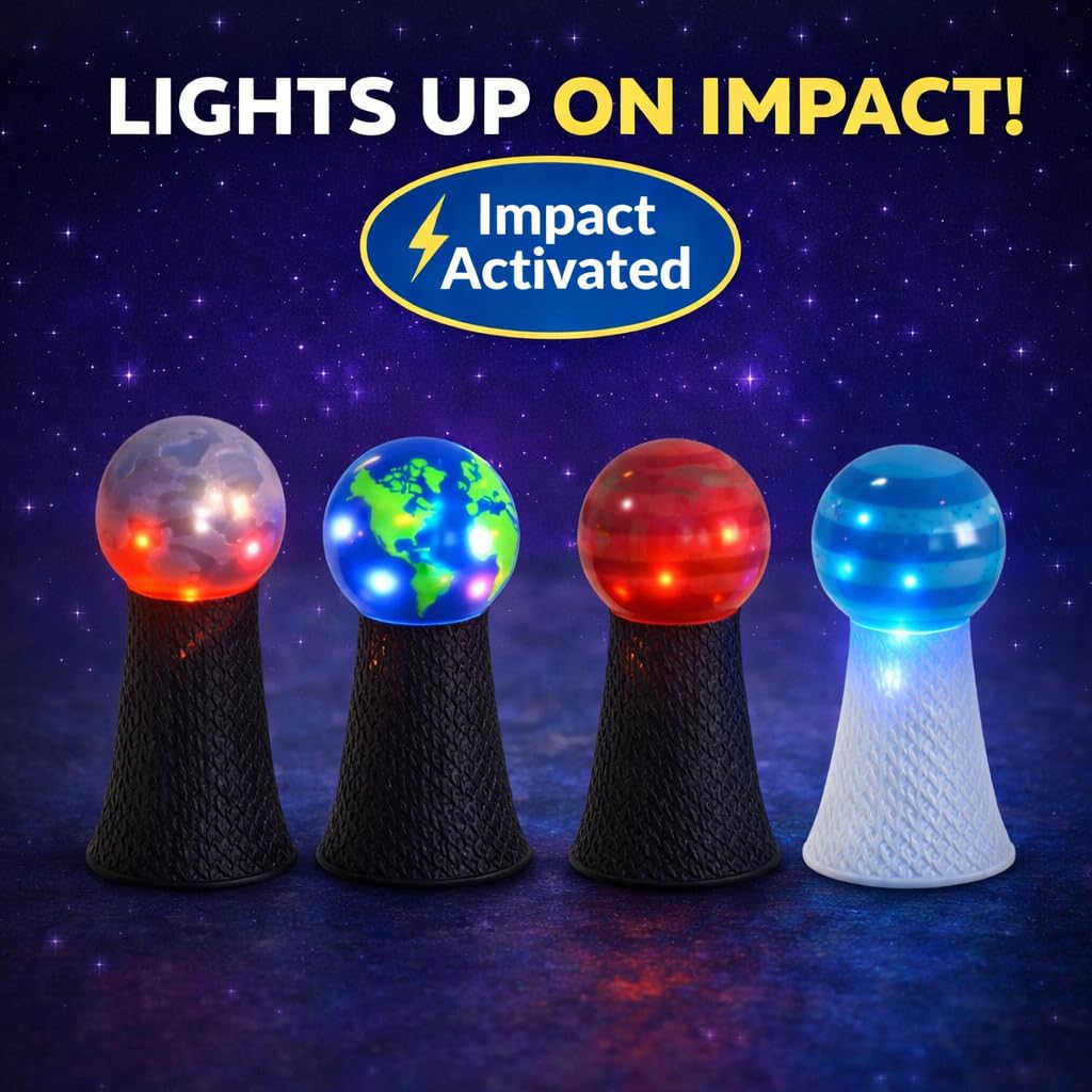 Liberty Imports Planet Pop Jumpers for Kids, 20 Pack Light-Up Solar