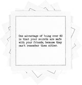 Five Star Funny 60th Birthday Quotes | White Cotton Cocktail Napkins