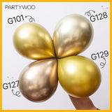 PartyWoo Gold Balloons 100pcs Different Sizes of 36 18 12 10 5 Inch