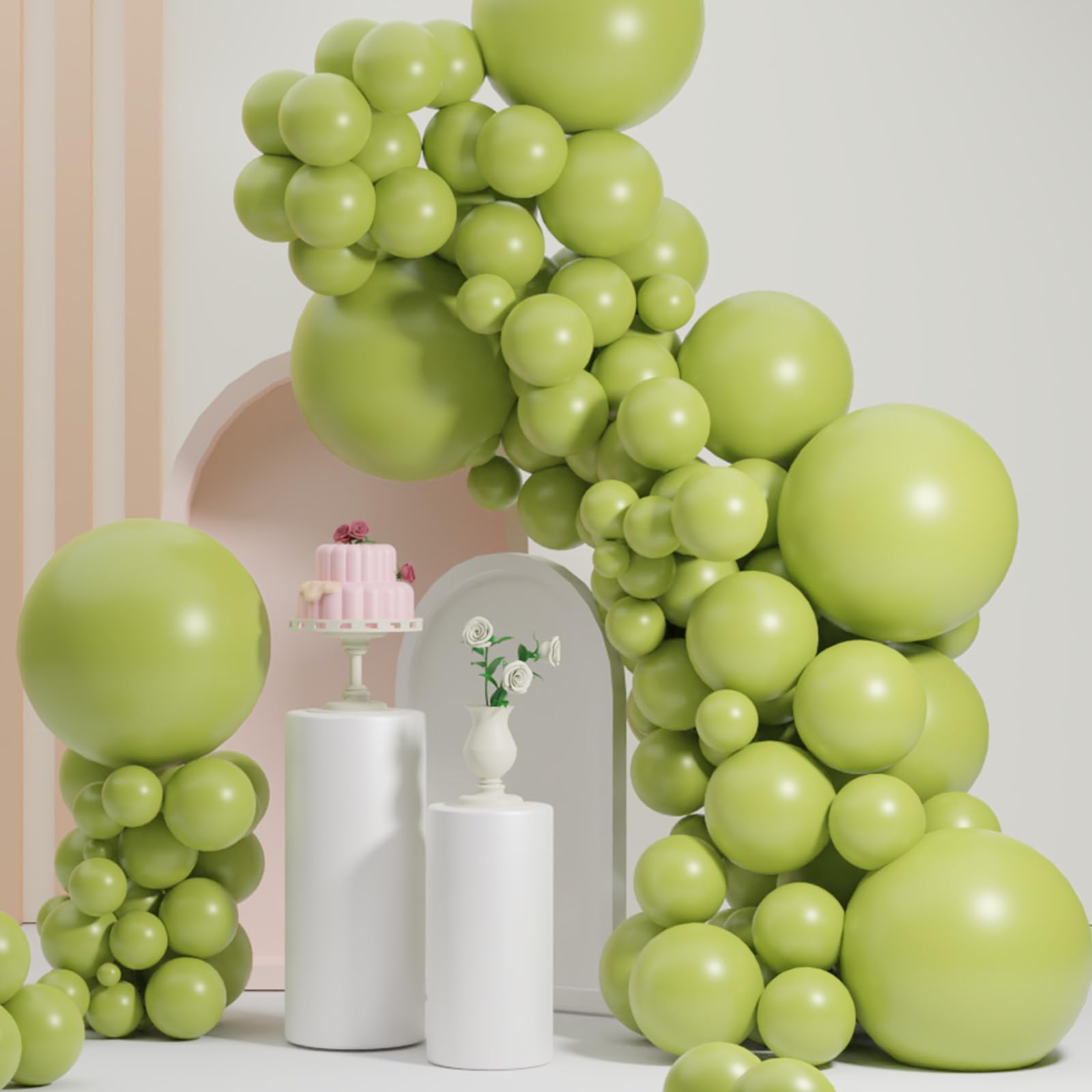 Green Balloons Different Sizes, Scmdoti Teender Green Balloons 18 12