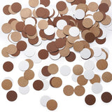 Brown Kraft Tan and Ivory Cream Paper Confetti Table Decoration for