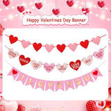 Valentine's Day Balloon Garland Arch Kit I Love You Banner Red Pink