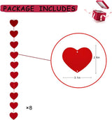 Valentine's Day Decorations Set 1000 Rose Petals & 31 Red Heart