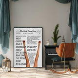 Retro Trendy Newspapers Wall art Decor Bar Cart Feminist Wall Art New