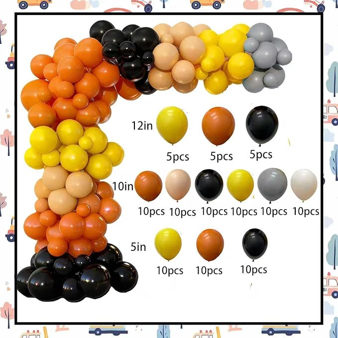 176pcs Construction 2nd Birthday Party Supplies Dump Truck Party