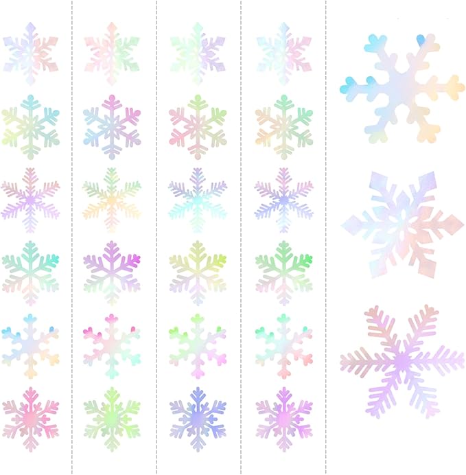 Iridescent-Holographic Snowflake-Snow Christmas Party-Decorations