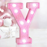 Pink Light Up Letters, LED Marquee Letters for Table, Small Glitter #2