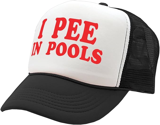 I Pee in Pools - Funny Dare Gag Gift Joke - Vintage Retro Style