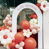 MEBAY Orange Pink Blush White Balloon Garland Arch Kit, 155Pcs Latex
