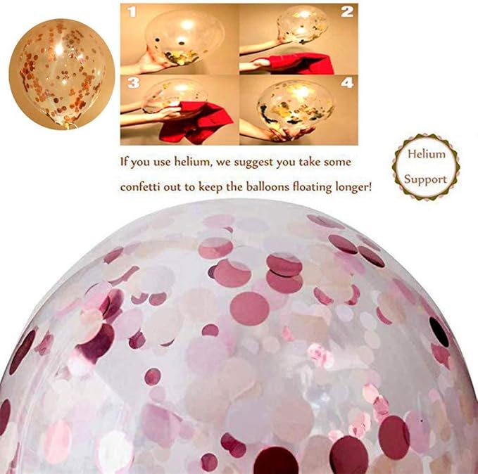 Rose Gold Birthday Balloons Party Decorations Set 38 Pack Party