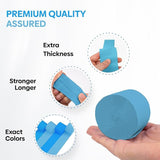 Captain Décor 4 Blue Streamers, 328ft Pack of Crepe Paper Roll, Blue