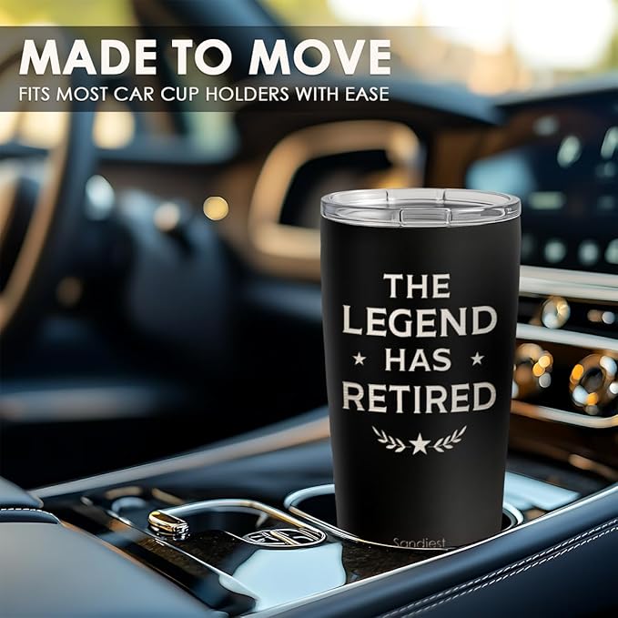 Retirement Tumbler 20oz Stainless Steel Travel Cup with Lid The