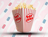 125 Pack Popcorn Boxes Movie Night Popcorn Bags for Party Red and