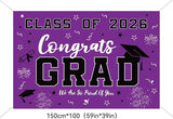 Graduation Decorations 2026 Purple Set, Congrats Grad Decor Set with