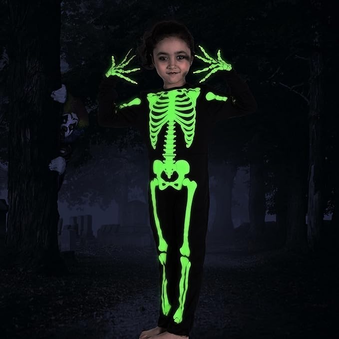 Kids Skeleton Costumes Halloween Costume Glow in The Dark Child