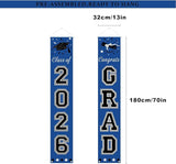 DAZONGE 2026 Graduation Decorations Blue, Congrats Grad Porch Banner