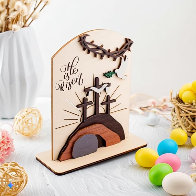 He is Risen Easter Resurrection Decor Easter Decorations for Home