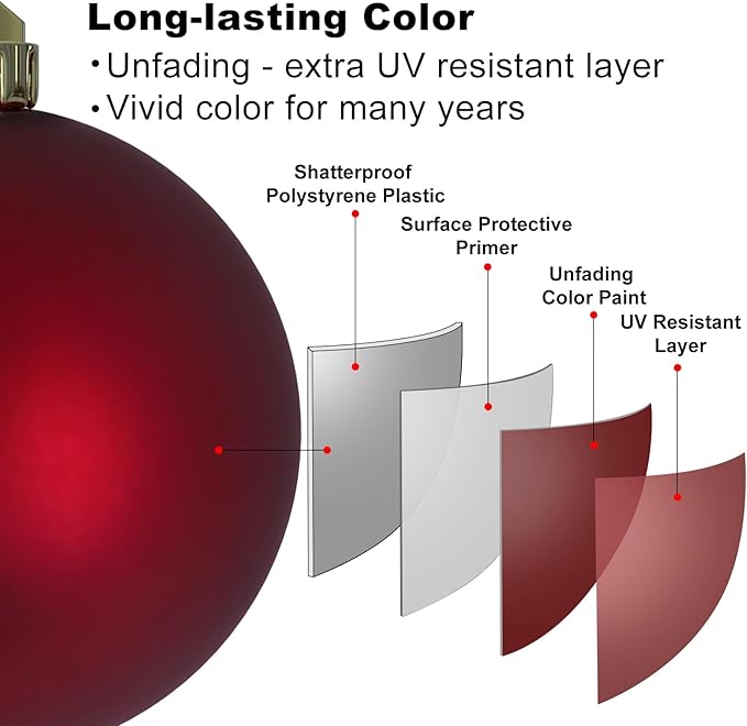 Maroon Large Christmas Balls-Christmas Tree Decoration Ornaments