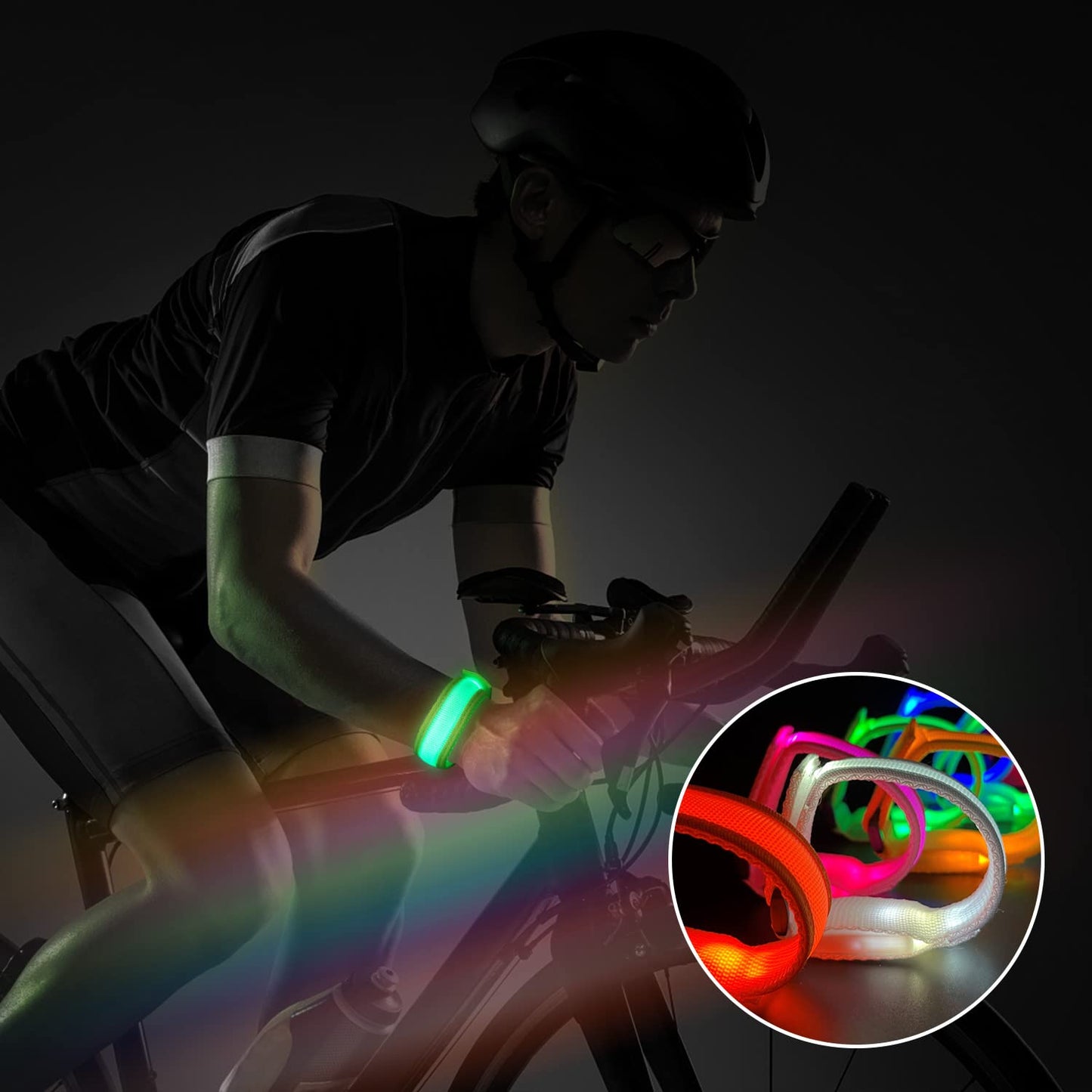 M.best 32pcs LED Light Up Bracelets Glow Flashing Wristbands Glow in